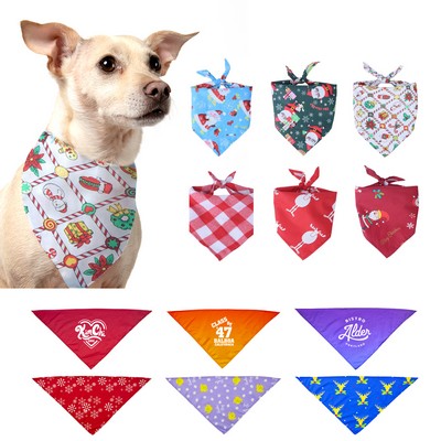 Custom Polyester Full Color Towel Dog Bandana