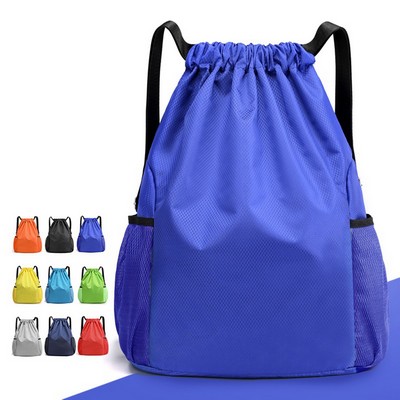 Small Waterproof Double Shoulder Drawstring Bag