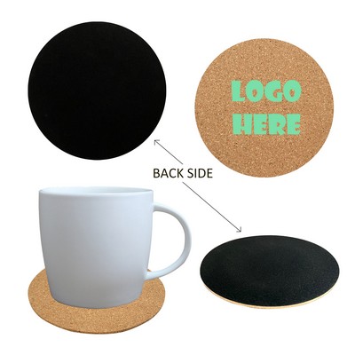 Customized Cork Coasters w/Velvet Bottom