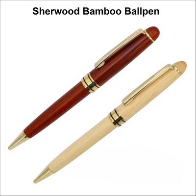 Sherwood Bamboo Ball pen. "Rosewood" or Light Wood"