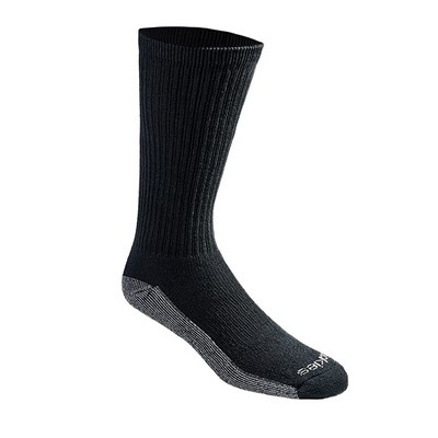 Premium Bamboo Knit Jacquard Athletic Crew Socks With Cushion