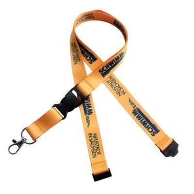 5/8 x 36 Full Color Polyester Lanyard with Safety Breakaway and Buckle Release