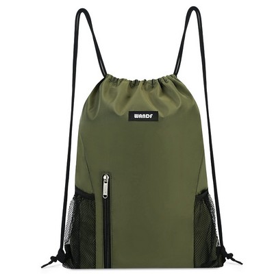 Polyester Drawstring Backpack Sport Gym