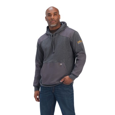 Ariat® Men's Charcoal Heather Gray Rebar® Workman DuraCanvas™ Hoodie