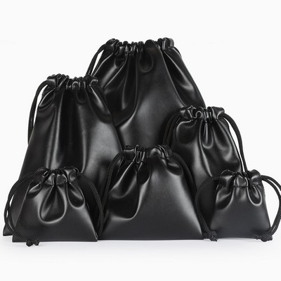 PU Leather Drawstring Pouch