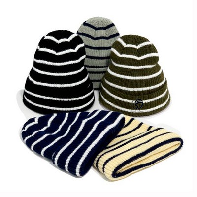 Striped Knitted Beanies