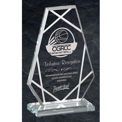 Sterling Clear Glass With Mirror Accents, Award Trophy, x7