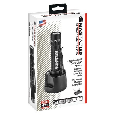 MAG-TAC LED Rechargeable Flashlight (Laser Engraved)