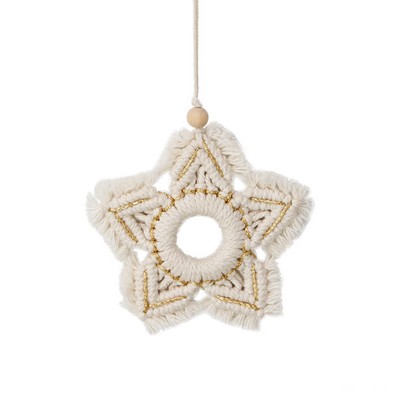 Hand Woven Christmas Snowflake Hanging Ornament