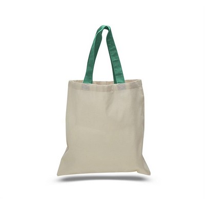 Cotton Tote Bag Natural Body with Color Handles