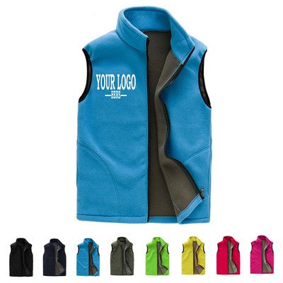 Full Zip Up Fleece Vest