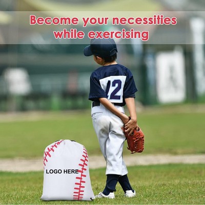 Baseball Drawstring Backpack