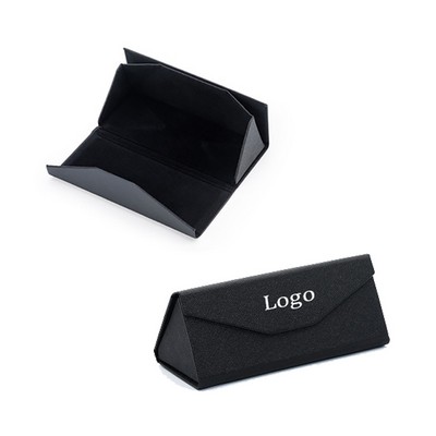 6 1/3" PU Leather Foldable Sunglasses Case