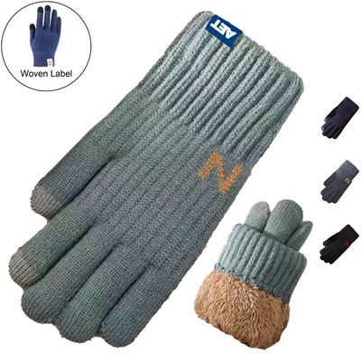 Thick Adult Gloves W/ 2 Finger Touch