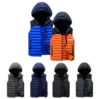 Teens Winter Down Vest Hoodie