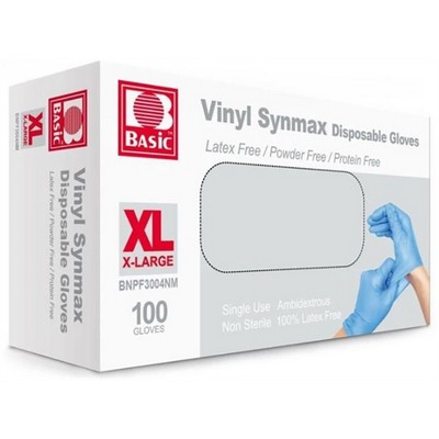 Vinyl Synmax Blue Exam Gloves