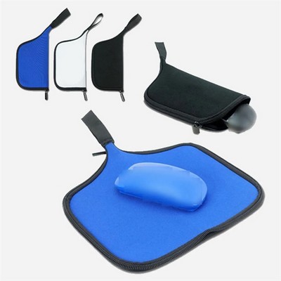 Zipper Mouse Pad Pouch Portable Waterproof Travel Organizer