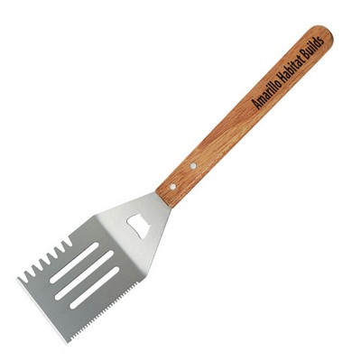 Easy BBQ Spatula Tool w/ Wood Handle