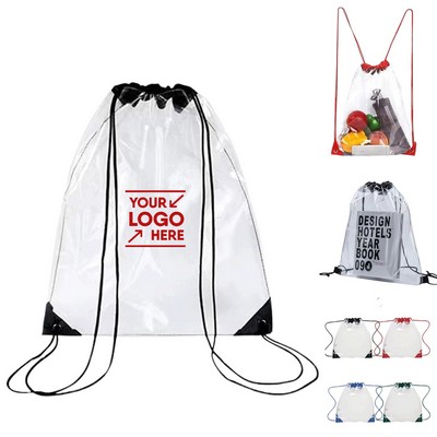 Transparent PVC Drawstring Bag