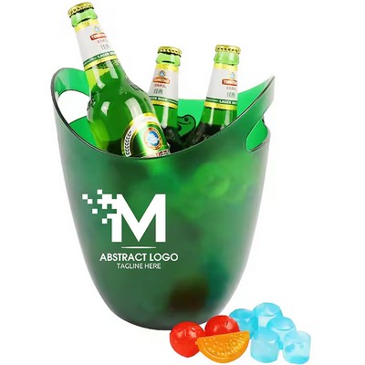 4.5L/169oz Double Tote Plastic Ice Bucket