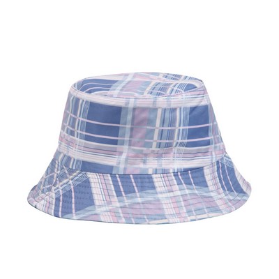 #3 Striped Check Pattern Basin Cap Bucket Hat