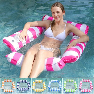 Floating Inflatable Stripe Water Hammock