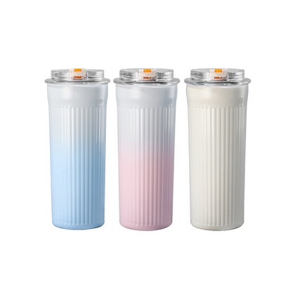 Portable Insulation Cup Large Capacity Stainless Steel Water Bottle with Straw