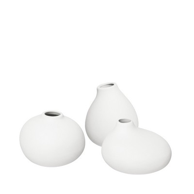 blomus Nona White Porcelain Mini Vases (Set of 3)