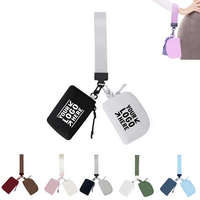 Portable Nylon Dual Pouch Wristlet