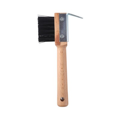 Wood Horse Hoof Pick Brush