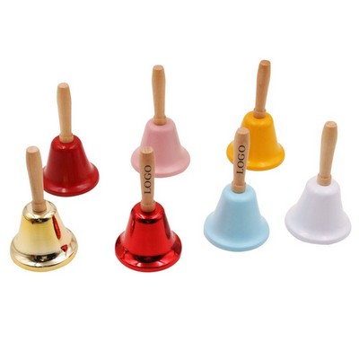 Wood Handheld Santa Rattle Bell