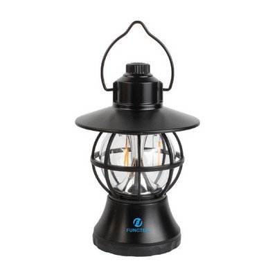 Camping Lantern Vintage LED Light Portable Waterproof Outdoor Tent Bulb Retro Picnic Light