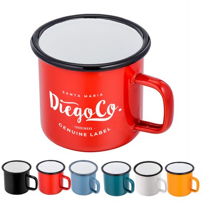 12oz Enamel Coffee Mug with Handle