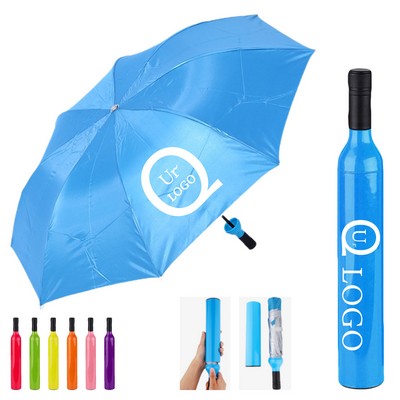 Wine-Bottle Shaped Umbrella