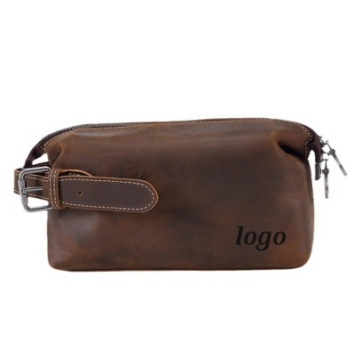 Buffalo Leather Unisex Toiletry Bag