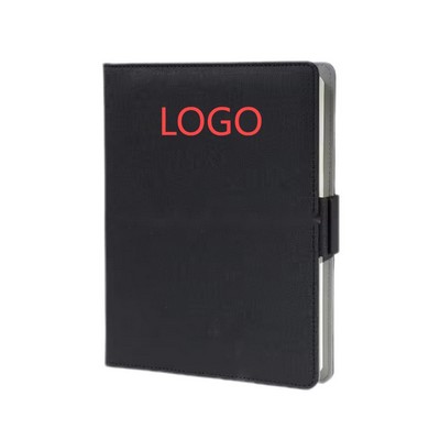 Business Leather Smart Notebook With Phone Holder