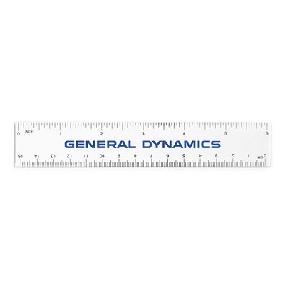 Crystal Clear 6 Inch Ruler (Factory Direct 10-12 Weeks Ocean)