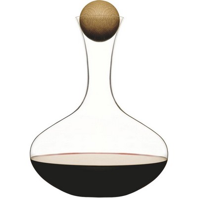 Sagaform Nature Glass Wine Decanter With Oak Stopper, 67Oz.