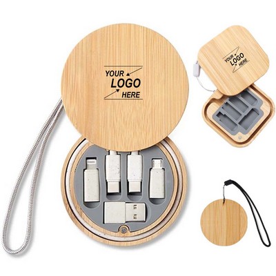 Bamboo USB Adapter Kit Storage Organizer