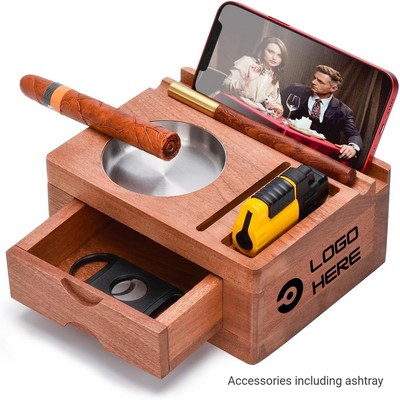 Square Wooden Cigar Ashtrays