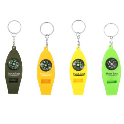 4-in-1 Portable Outdoor Multifunctional Compass Whistle