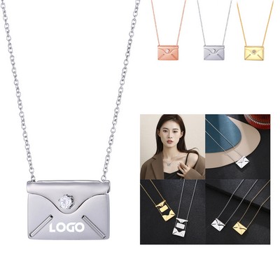 Personalized Envelope Locket Necklace