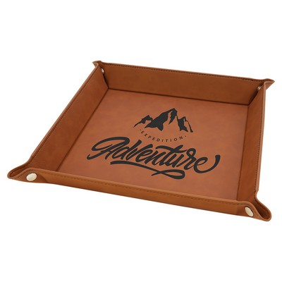 9" x 9" Snap Up Tray, Rawhide Laserable Leatherette