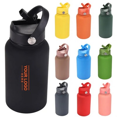 Sports Water Bottle with Portable Handle Wide Mouth Thermos