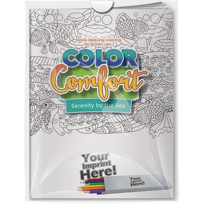 Combo Pack - CC105 Color Comfort & 6-Pack of Colored Pencils (Imprinted) in a Poly Bag