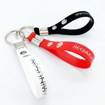 1/2" Wide Custom Silicone Key Chain