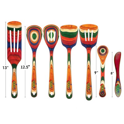 7 Pieces Safe for Nonstick Baltique Marrakesh Collection Cooking Utensil Set