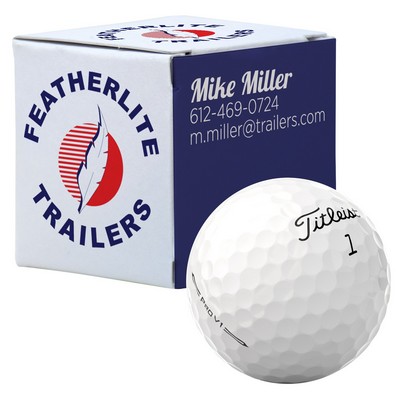 Titleist Pro V1 Golf Ball in Custom 1 Ball Box