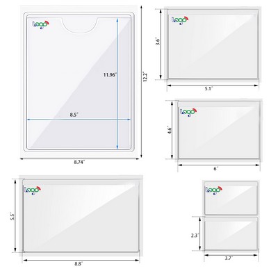 8.5 x 11 Inches Self-Adhesive Index Label Pockets Clear Plastic Peel Stick Card Holders