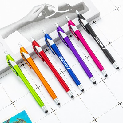 Stylus Ballpoint Pen Soft Touch Plastic Ballpoint Pen